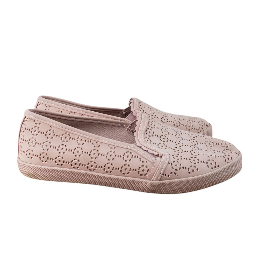 Nautica Sunchaser Shoes Womens 7.5 Pink Loafer Perforated Slip On